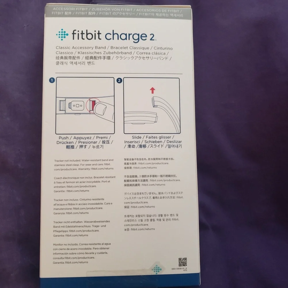 Purple Fitbit charge two band